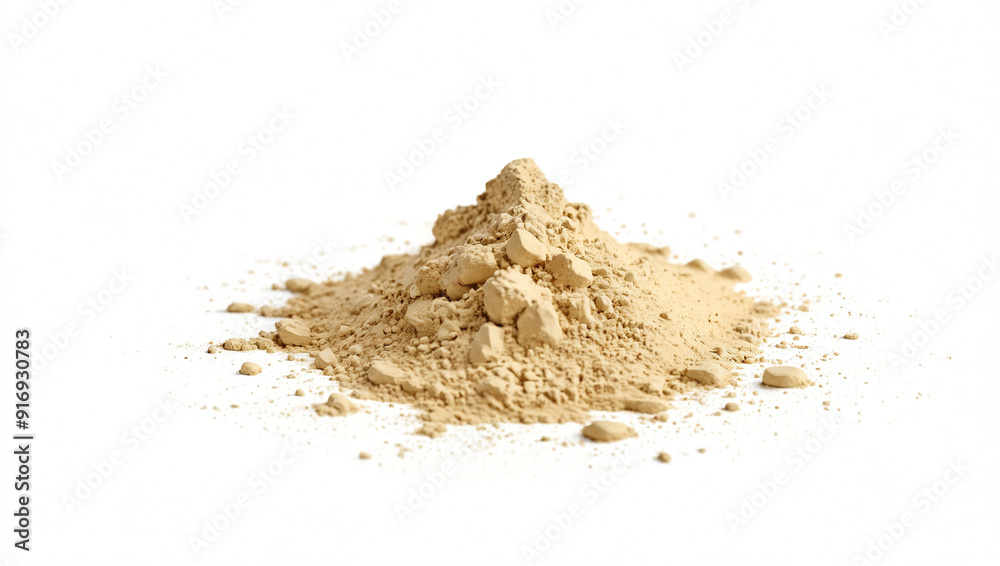 A small pile of tan powder