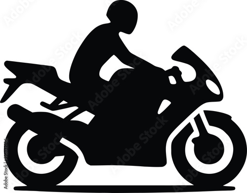 motorcycle sport bike silhouette