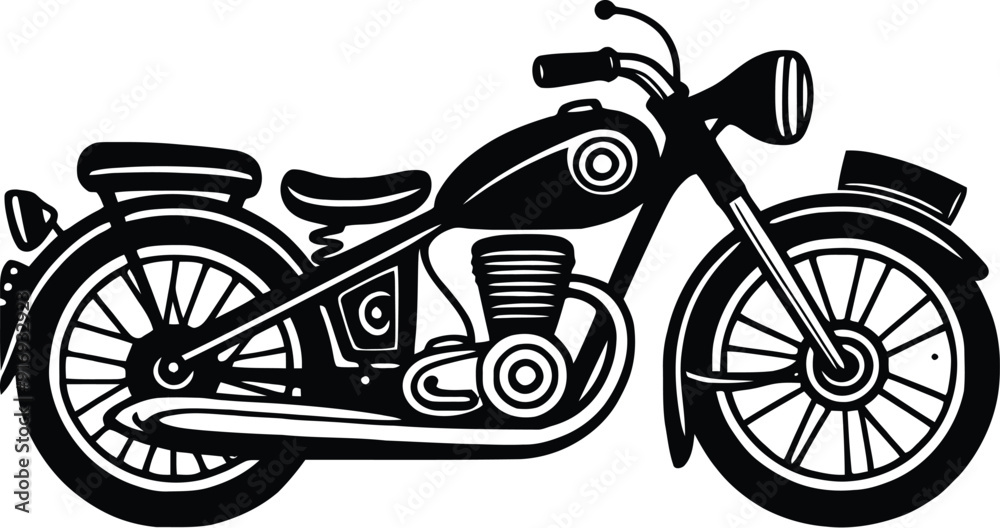 Naklejka premium motorcycle sport bike silhouette