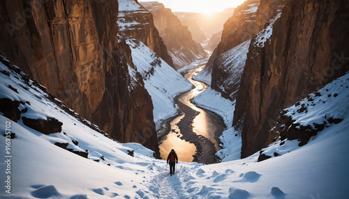 Canyon Secrets in Snowy Winter: The Pathfinder's Globetrot Enveloped in Landslide