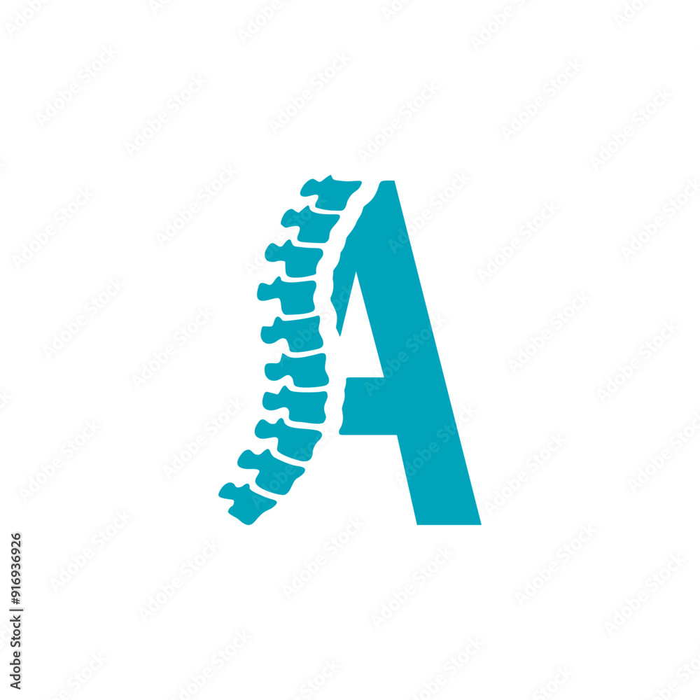 Spine Lettering vector logo spine combined with letters with blue color and transparent ...