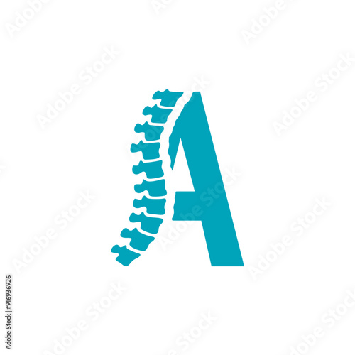 vector logo spine combined with letters with blue color and transparent background for business purposes and so on