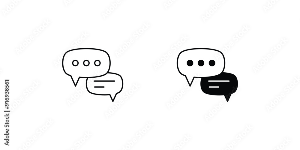 chat bubbles set icon with white background vector stock illustration chat bubbles set icon with white background vector stock illustration