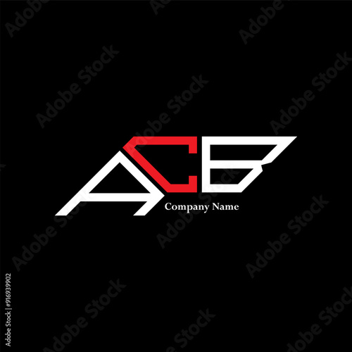 ACB logo design, ACB simple and modern logo. ACB luxurious alphabet design photo