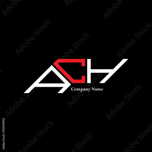 ACH logo design, ACH simple and modern logo. ACH luxurious alphabet design