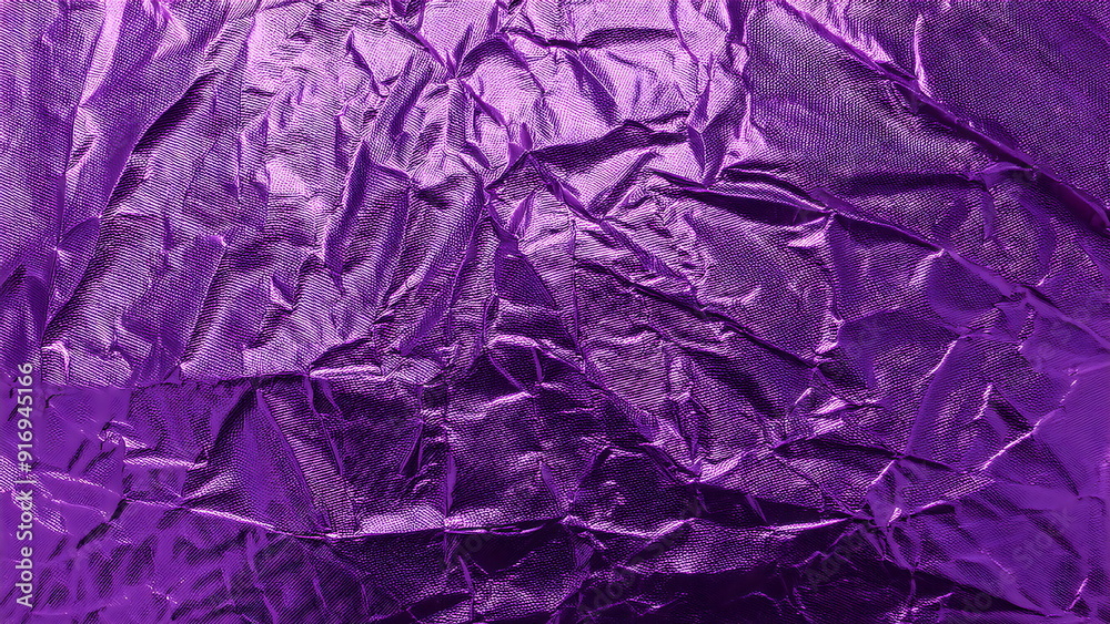 Crumpled Purple Metallic Foil Texture Crumpled Purple Metallic Foil Texture