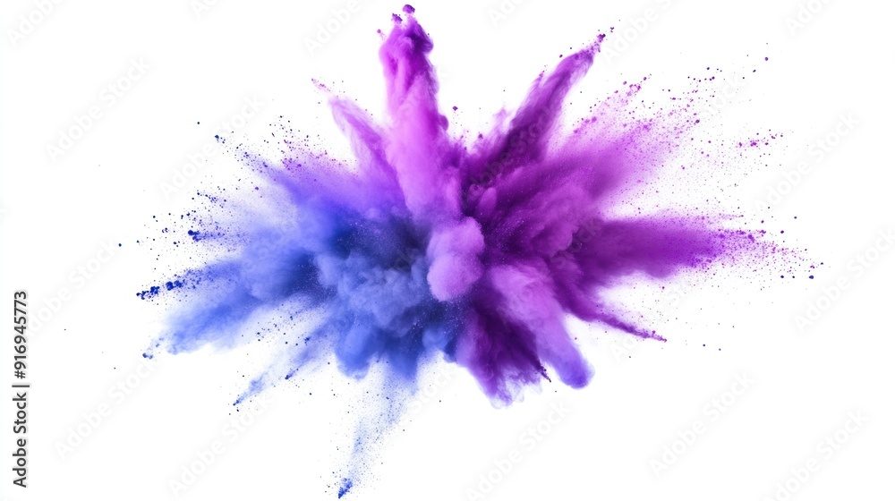 Obraz premium Purple and Blue Powder Explosion
