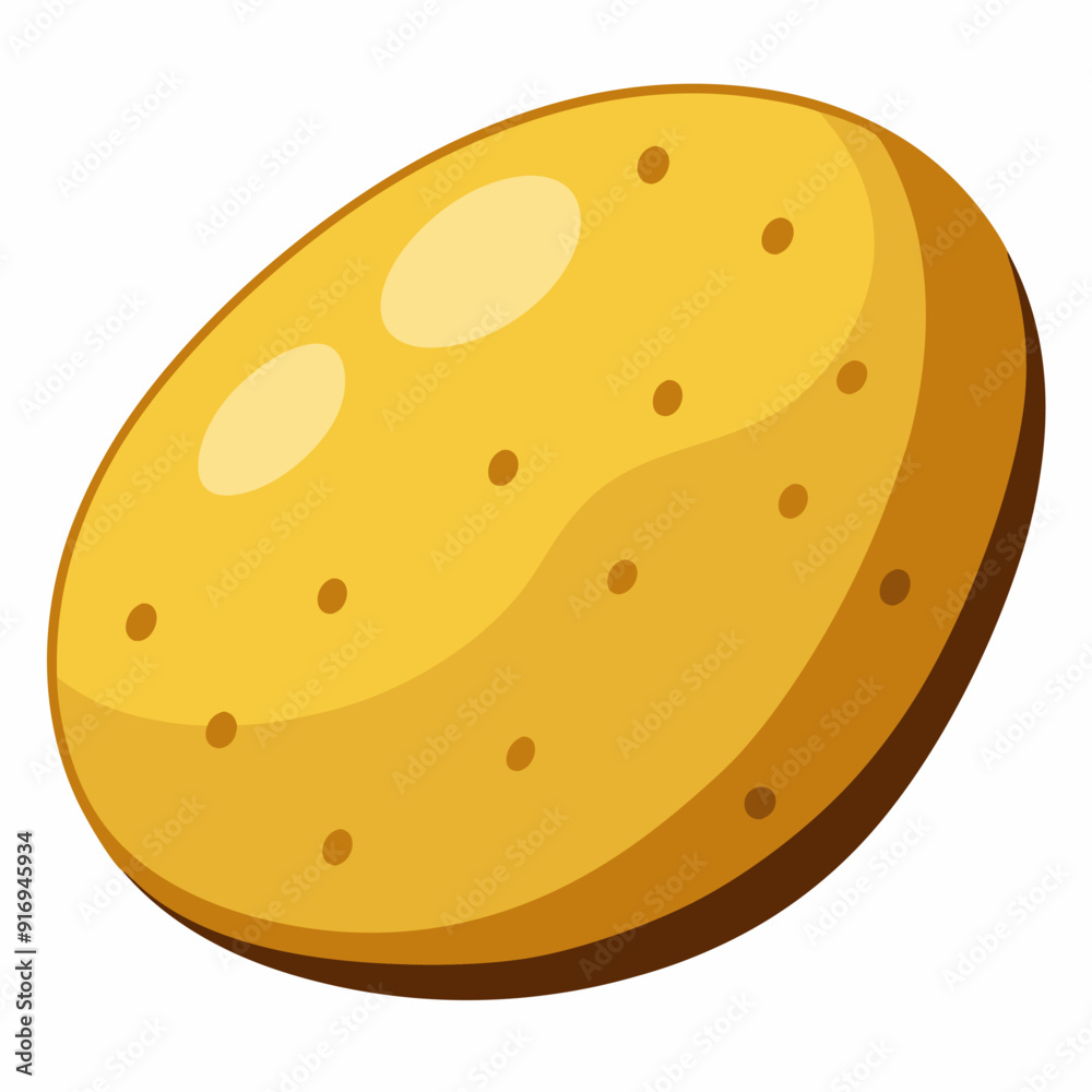A Single, Isolated, Yellow Potato A Single, Isolated, Yellow Potato