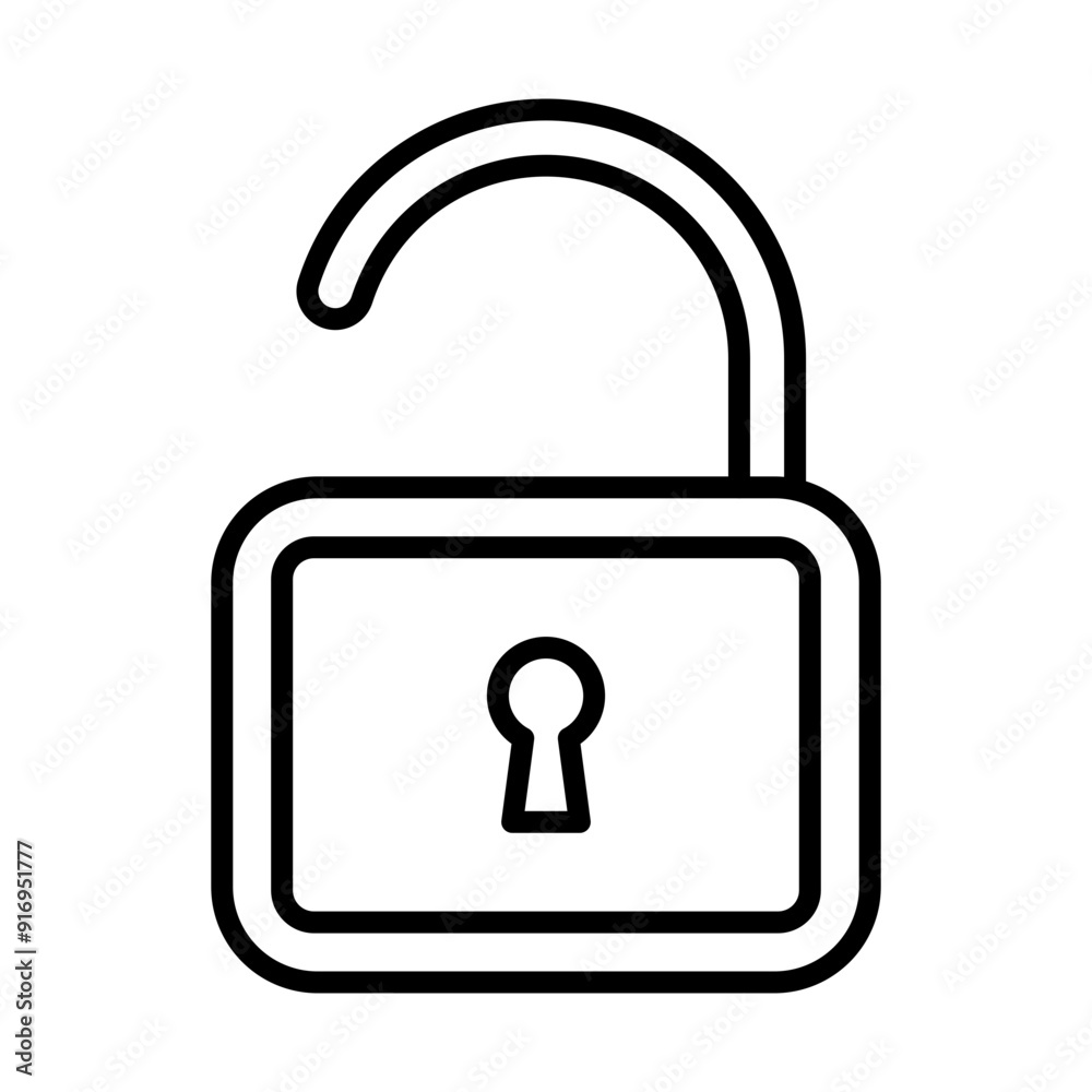 Unlock line icon Unlock line icon