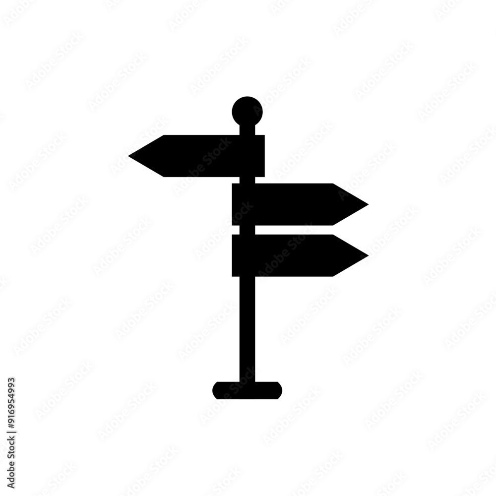 Signpost Icon vector design symbol illustration Signpost Icon vector design symbol illustration