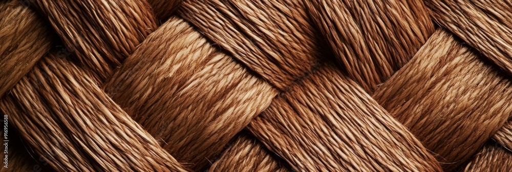 Intricate Textural Tapestry: A Close-Up on the Interwoven Natural Fibers in Shades of Brown, Highlighting Craftsmanship and Organic Materials Intricate Textural Tapestry: A Close-Up on the Interwoven Natural Fibers in Shades of Brown, Highlighting Craftsmanship and Organic Materials