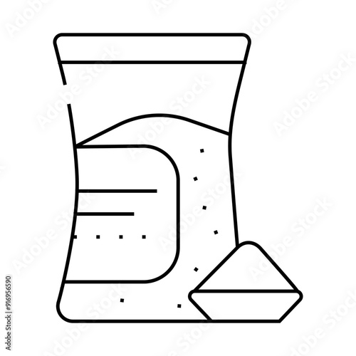 buckwheat groats gluten free line icon vector. buckwheat groats gluten free sign. isolated contour symbol black illustration