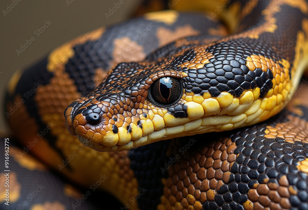 Extreme close up of snake