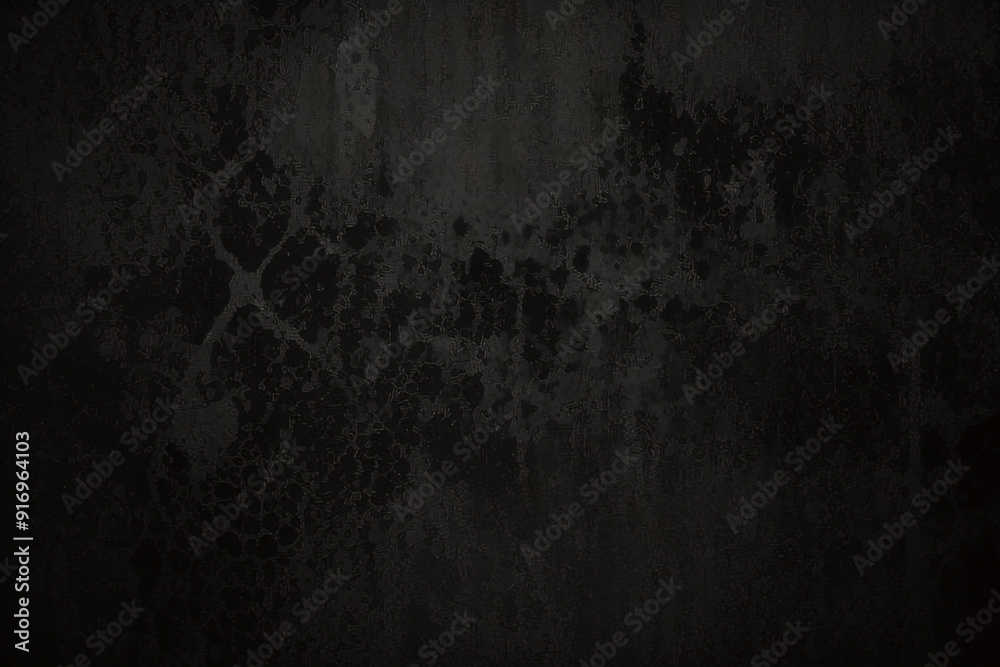 Obraz premium パターン背景用の抽象的な黒い壁のテクスチャ。ワイドパノラマ画像。黒い壁のテクスチャの粗い背景、暗いコンクリートの床、または古いグランジの背景