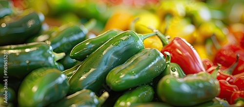 Close up of fresh jalapeno ...
