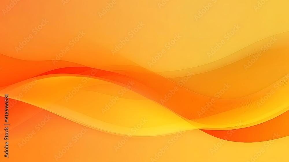 Light Orange Background with Yellow Wave Elements, Simplistic Style Vector Illustration Light Orange Background with Yellow Wave Elements, Simplistic Style Vector Illustration
