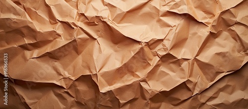 Brown crumpled paper textur...