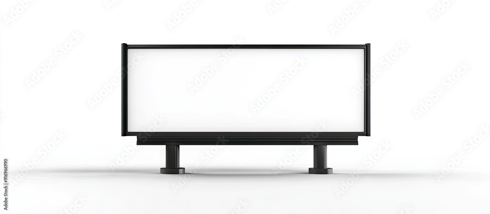Empty billboard sign on white. with copy space image. Place for adding text or design Empty billboard sign on white. with copy space image. Place for adding text or design