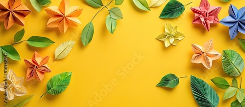Vibrant origami flowers acc...
