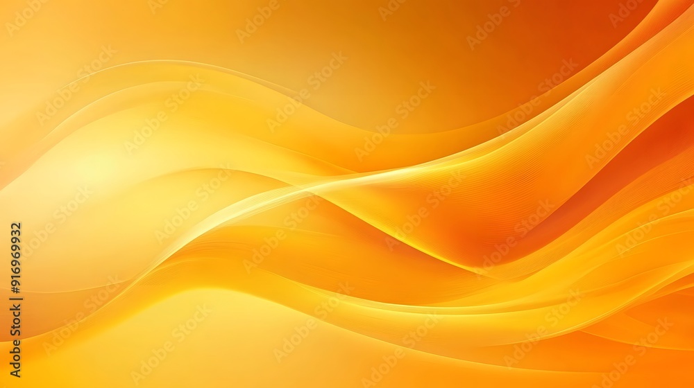 Light Orange Background with Yellow Wave Elements, Simplistic Style Vector Illustration Light Orange Background with Yellow Wave Elements, Simplistic Style Vector Illustration