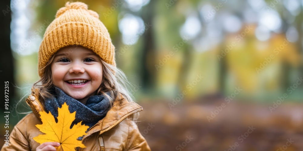 Close up portrait of Caucasian girl covering an eye with autumn leaf Close up portrait of Caucasian girl covering an eye with autumn leaf