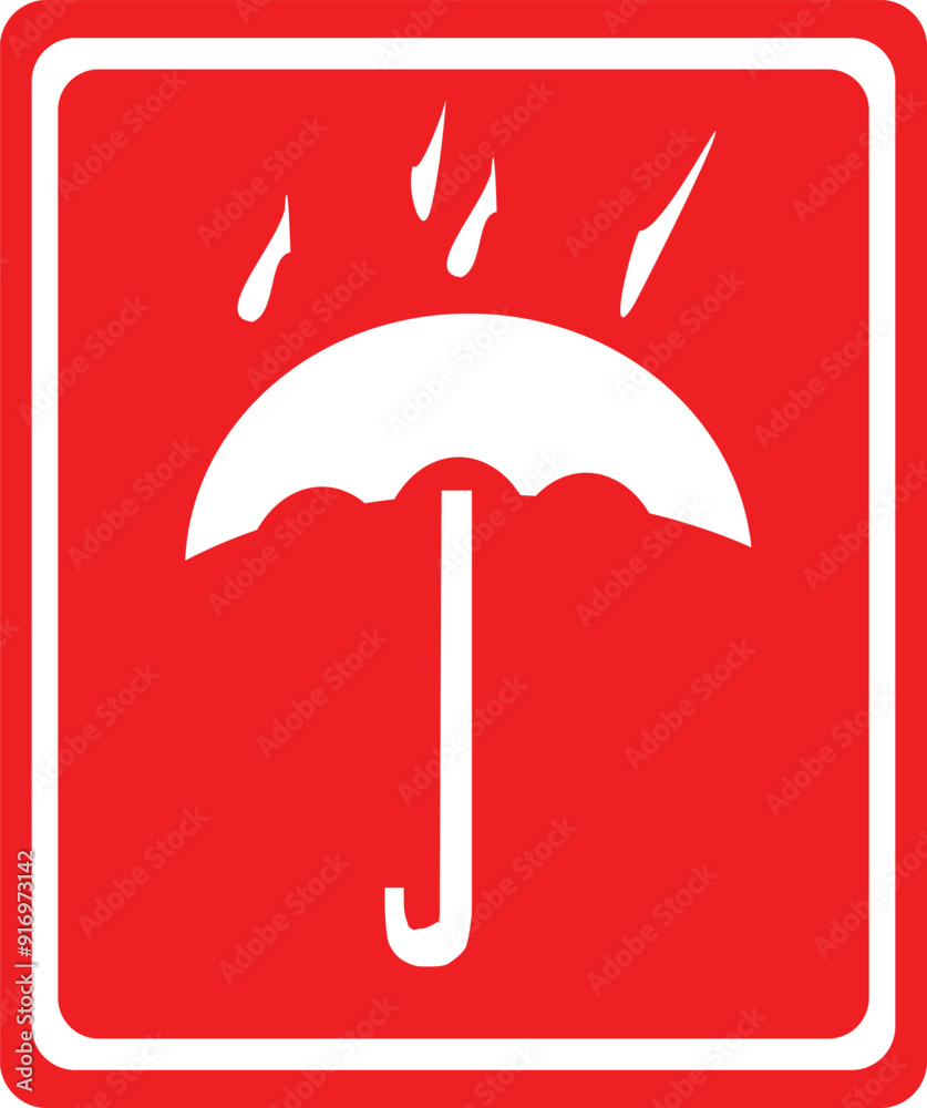 Fragile icon, Fragile, keep away from water. Fragile icon, Fragile, keep away from water.