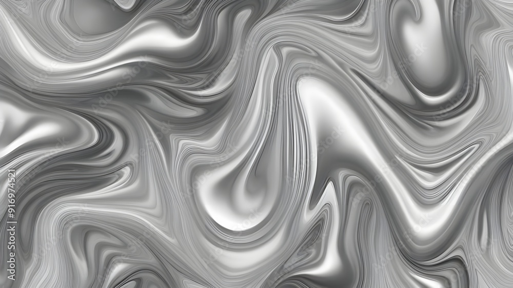 Obraz premium silver ink liquid background 