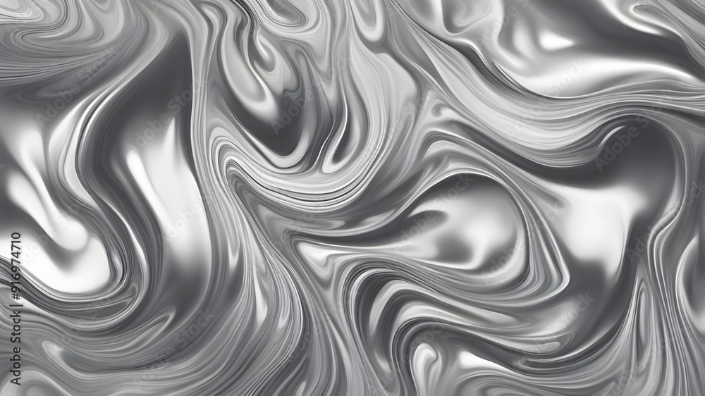 Obraz premium silver ink liquid background 