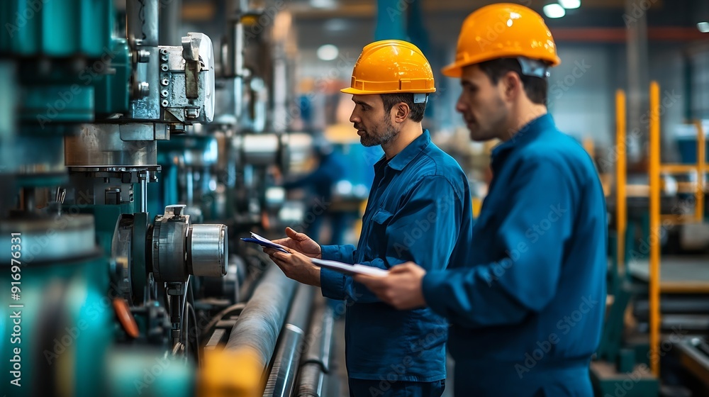 industrial factory with men at work concept professional engineer foreman inspector talking in business occupation job teamwork with team construction manager working in manufacturing : Generative AI industrial factory with men at work concept professional engineer foreman inspector talking in business occupation job teamwork with team construction manager working in manufacturing : Generative AI