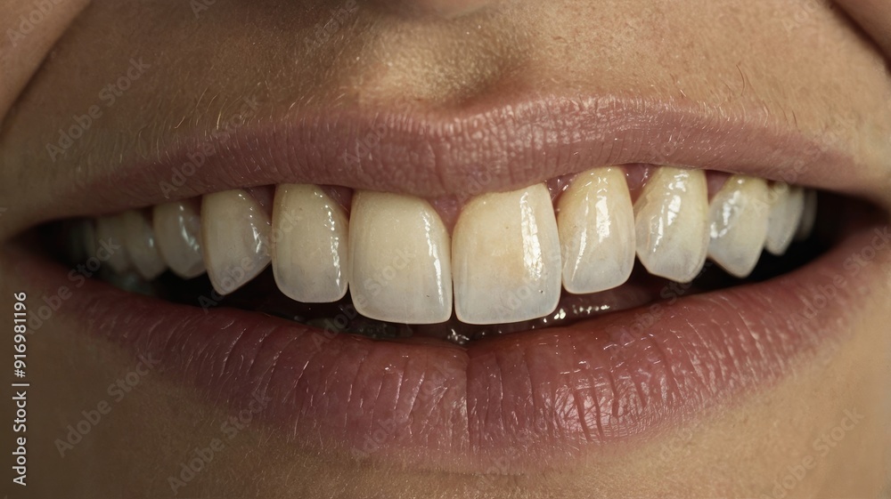 Fototapeta premium Close Up of Adult White Teeth