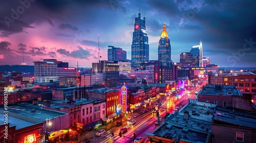 Nashville Skyline at Dusk