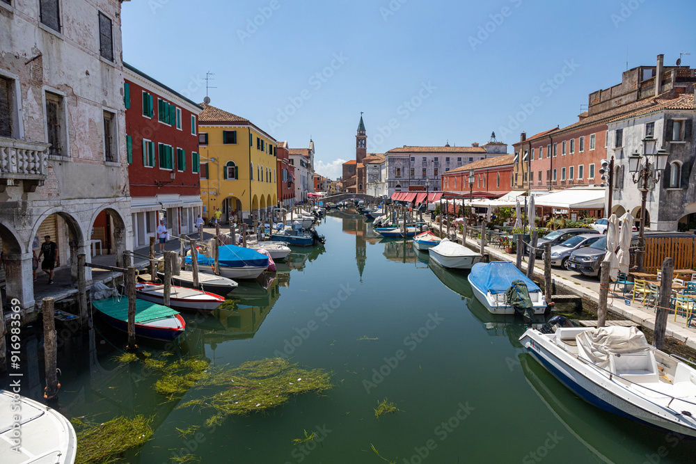 Obraz premium Main canal in Chioggia, Italy