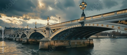 Paris Bridge Sunset