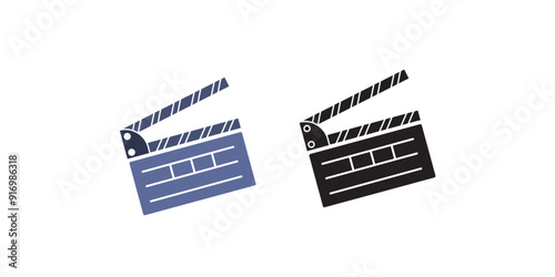 Vector Design Clapper Board Icon Style