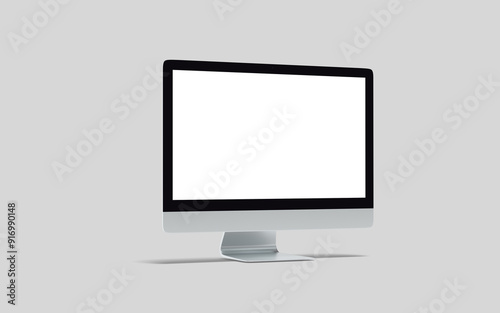 Desktop mockup on a white background