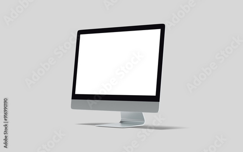 Desktop mockup on a white background