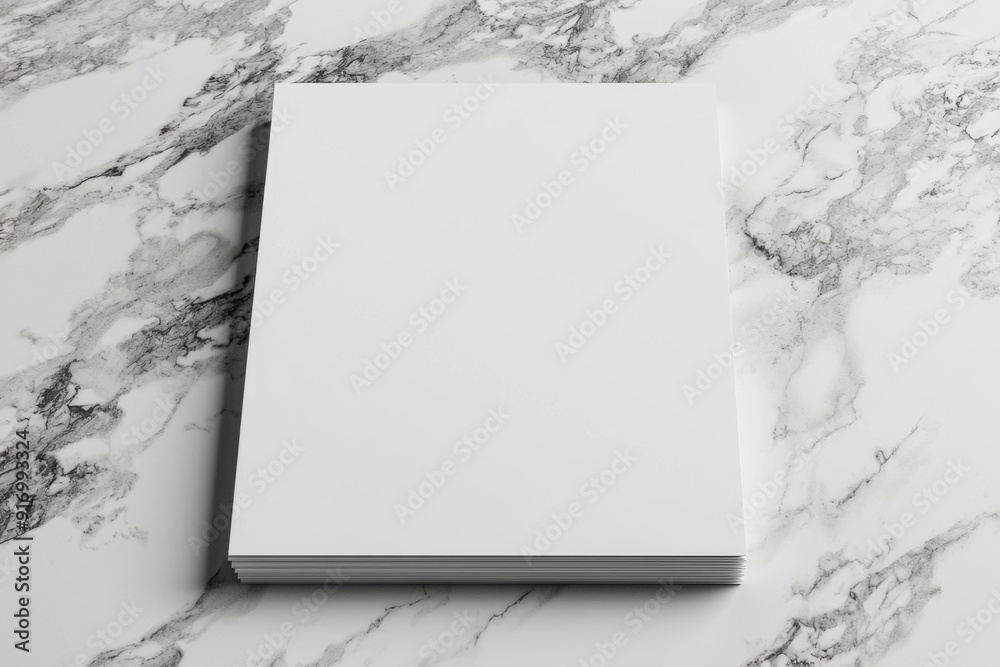 Blank paper mockup on isolated background created with generative ai Blank paper mockup on isolated background created with generative ai