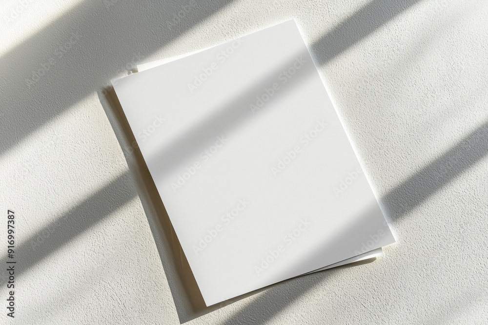 Blank paper mockup on isolated background created with generative ai Blank paper mockup on isolated background created with generative ai