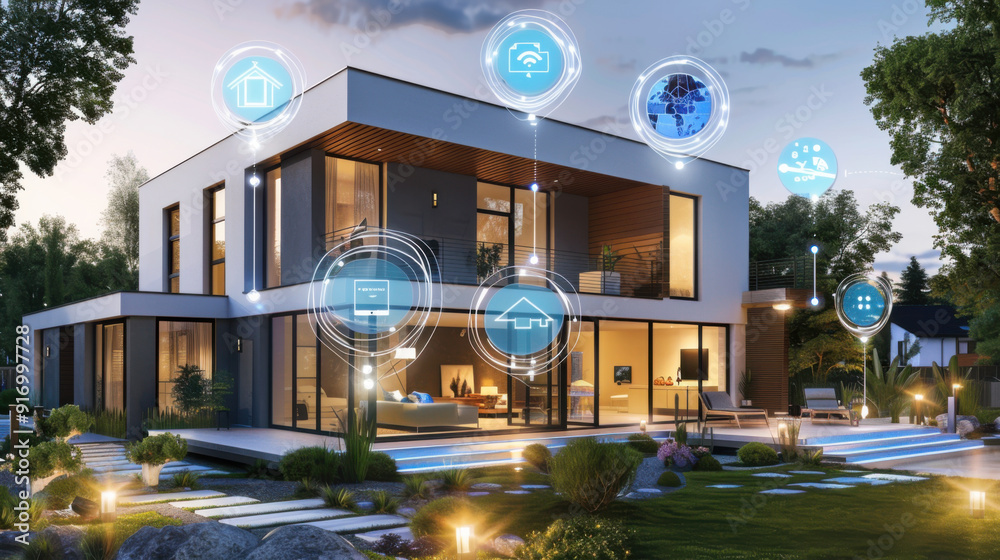 Naklejka premium Smart home energy solutions