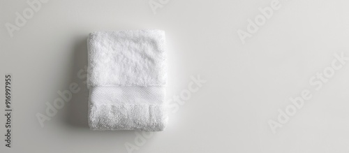 A washcloth with copy space image on white background