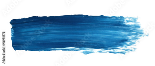 blue paint brush stroke isolated background transparent png