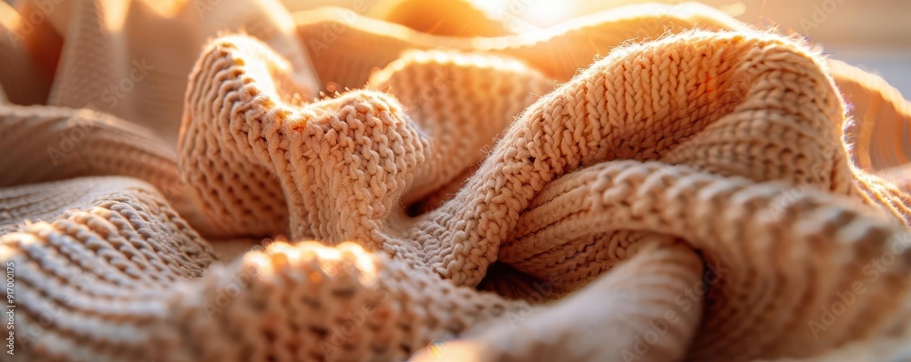 Cozy blanket, warm, fall comfort, closeup, inviting Cozy blanket, warm, fall comfort, closeup, inviting