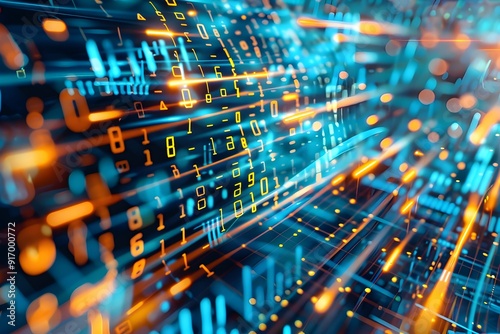 Abstract Digital Data Flow.