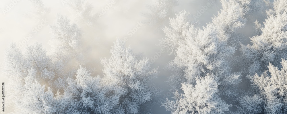 Frosted trees in a winter wonderland, bathed in soft sunlight. Frosted trees in a winter wonderland, bathed in soft sunlight.