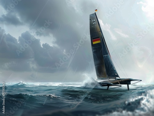 Gliding Through Serenity: The 49er FX German Team photo