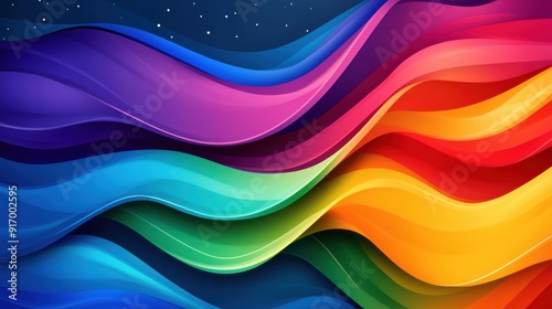 High-resolution LGBTQIA Pride Rainbow background vector, vibrant colors, ideal for inclusive and diversity-themed projects