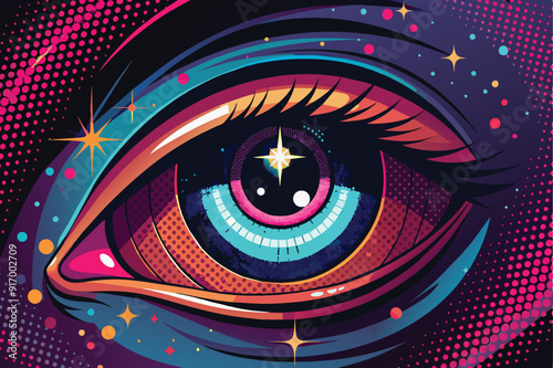 A creative image of an eye with a star overlay, conveying themes of perception and dreams.