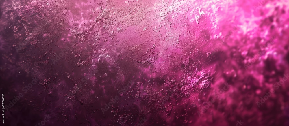 Abstract background with a grainy dark pink color gradient and a textured noise effect ideal for copy space image