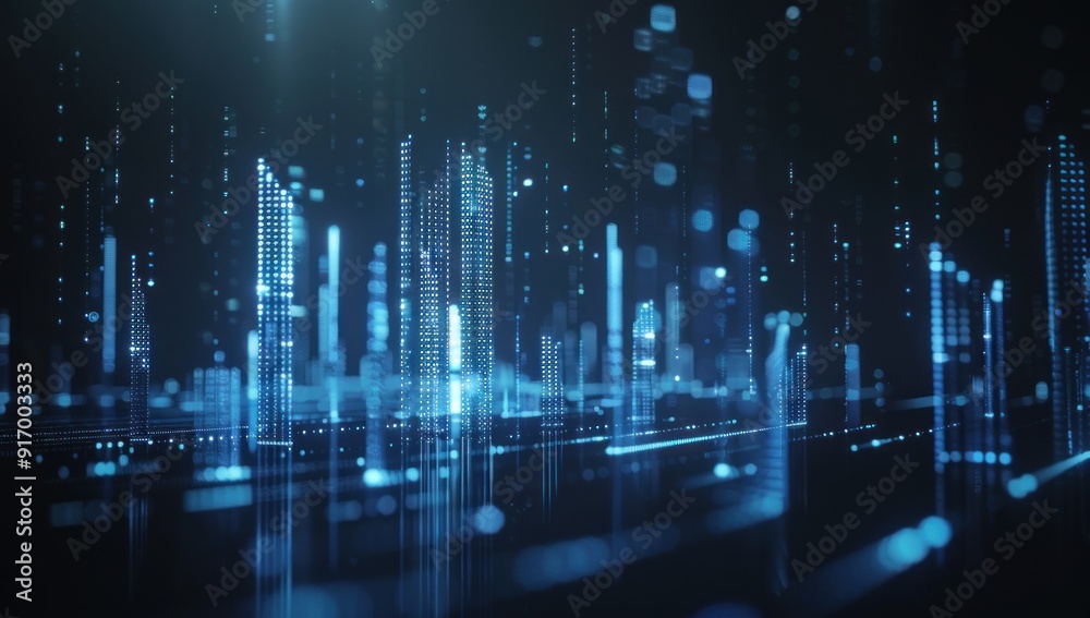 Fototapeta premium Abstract Digital Cityscape