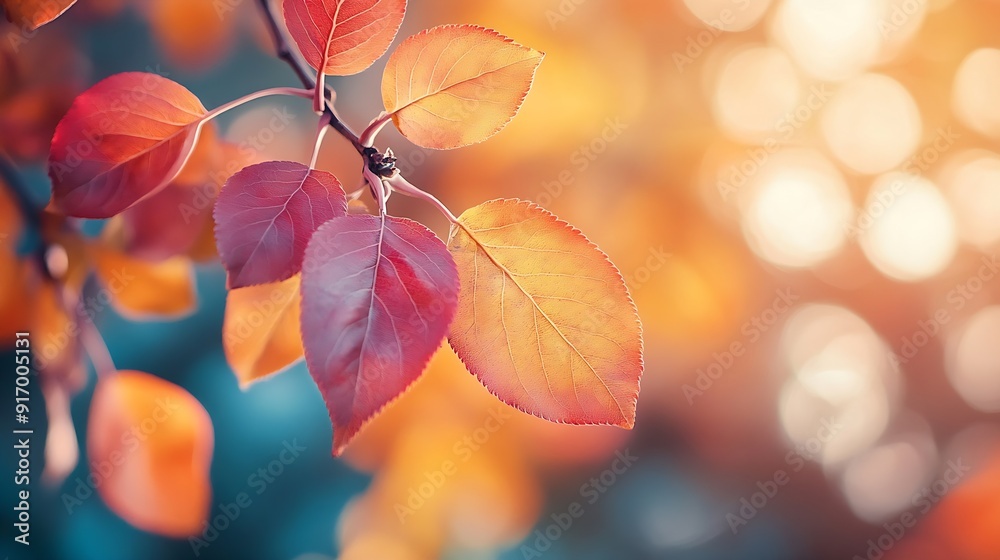 Colorful autumn leaves of an apple tree in the garden Beautiful red and yellow leaves The colors of autumn : Generative AI Colorful autumn leaves of an apple tree in the garden Beautiful red and yellow leaves The colors of autumn : Generative AI